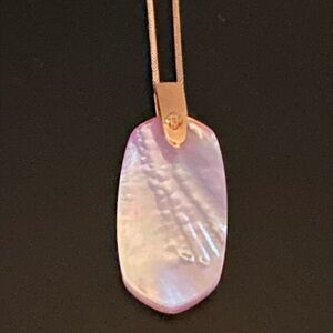 Kendra Scott Iridescent Pink Pendant Necklace